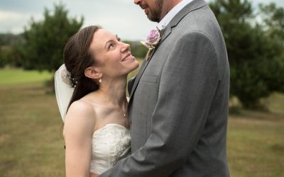 Claire and Richard … and Myrtle … a fabulous wedding at Stonelees where it rained at all the right times!