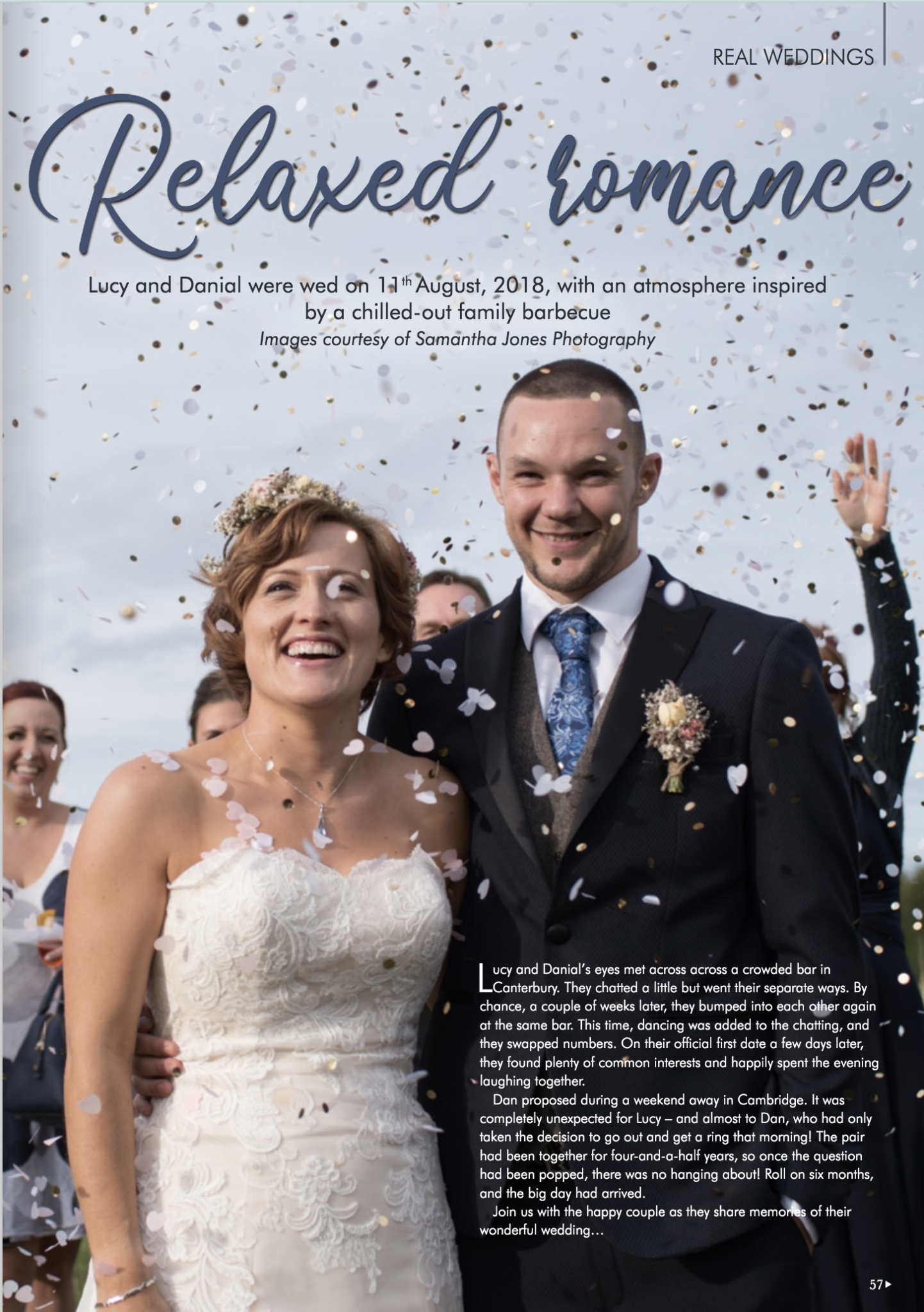 Kent Wedding magazine four page feature by Samantha Jones Photo
