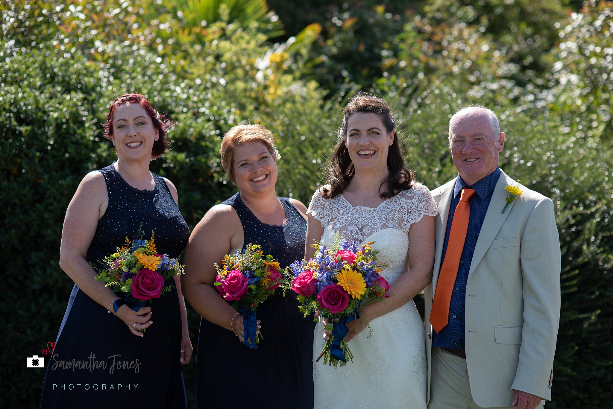 bride and bridesmaids Kent wedding at Stonelees by Samantha Jones Photography