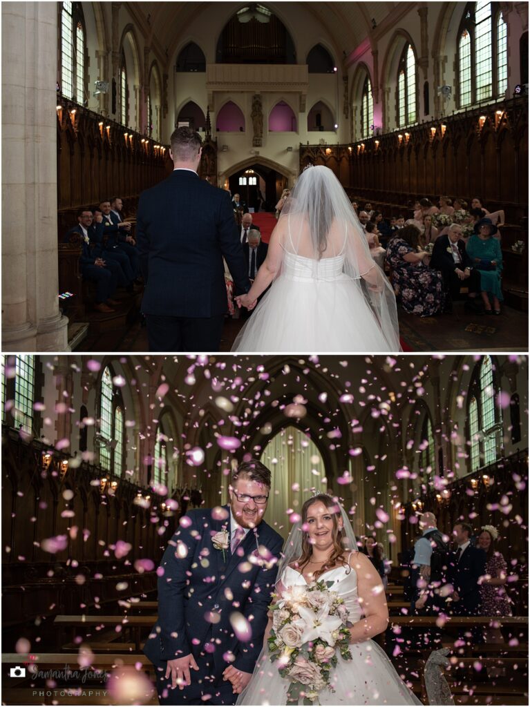 confetti shower at St Augustine's