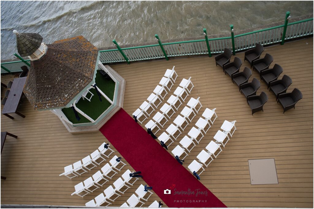 outdoor ceremony area at Pegwell Bay Hotel